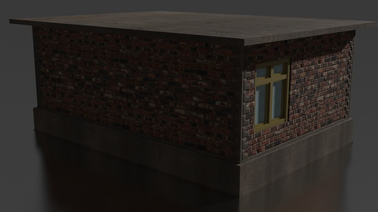 city house low-poly Low-poly 3D model_10