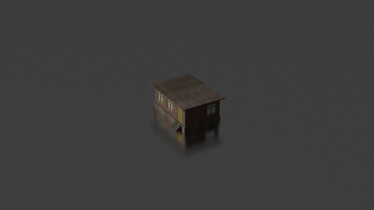 city house low-poly Low-poly 3D model_15