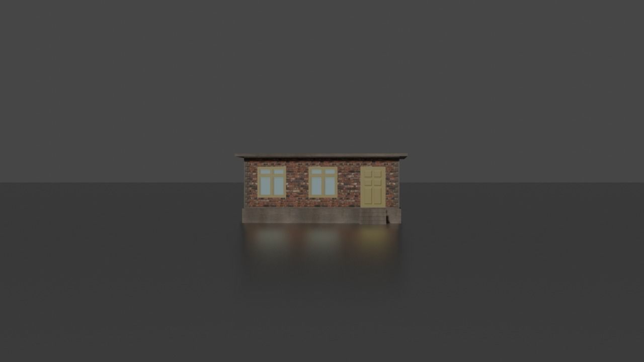 city house low-poly Low-poly 3D model_19