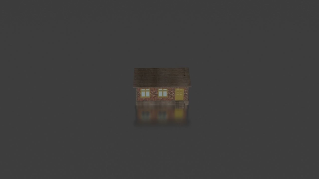 city house low-poly Low-poly 3D model_16
