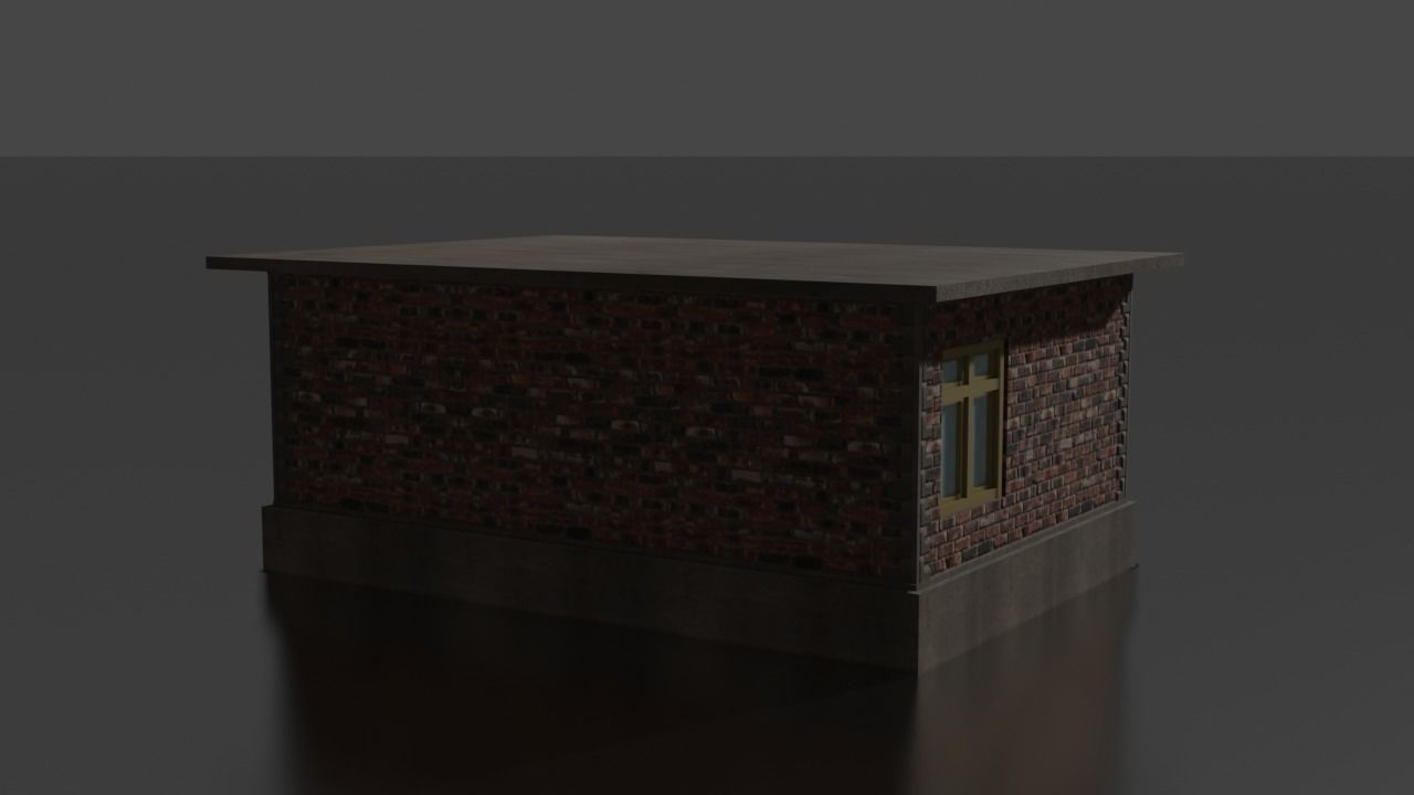 city house low-poly Low-poly 3D model_4