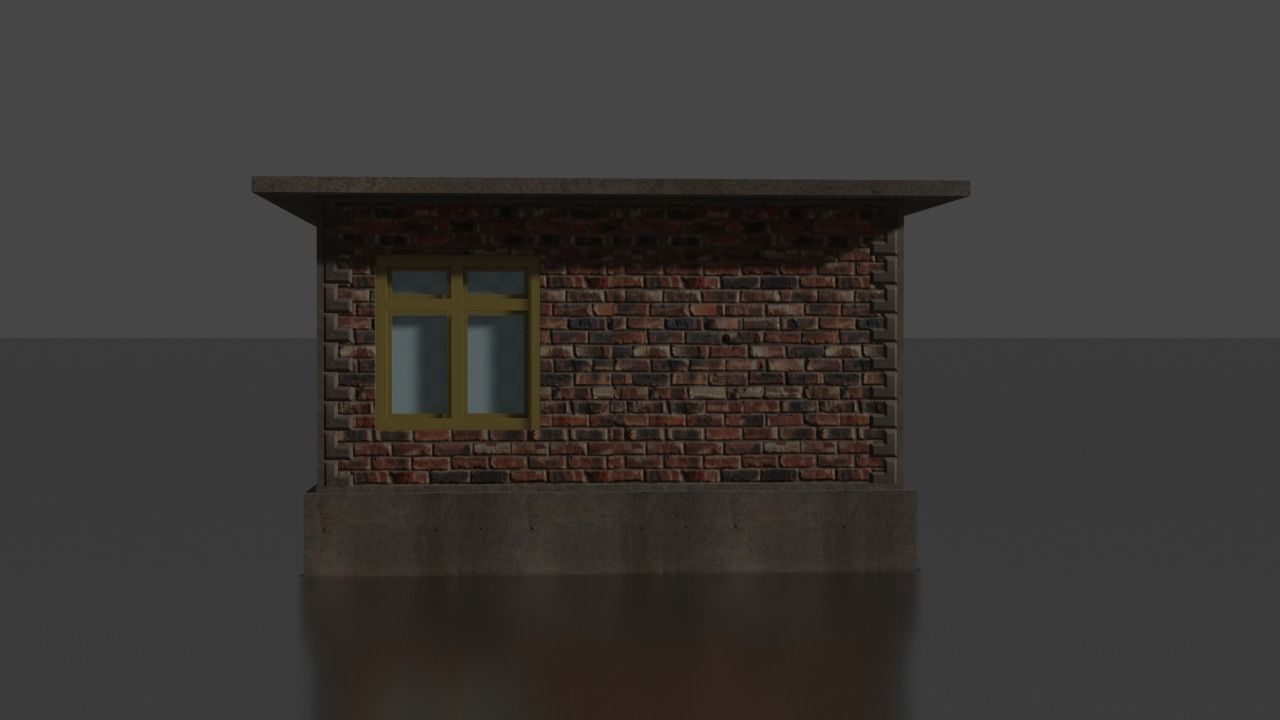 city house low-poly Low-poly 3D model_3