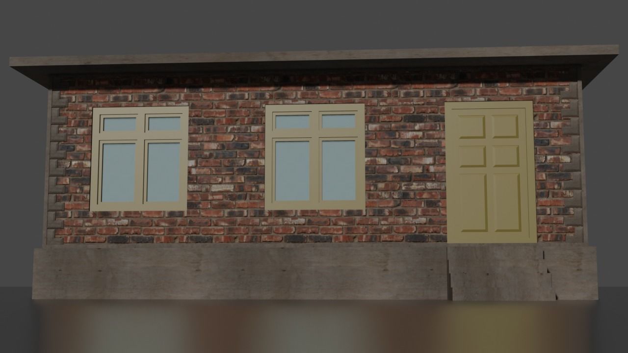 city house low-poly Low-poly 3D model_18