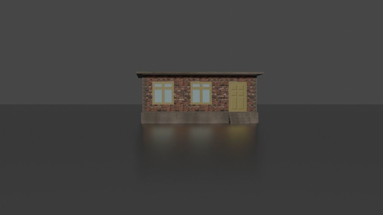 city house low-poly Low-poly 3D model_12