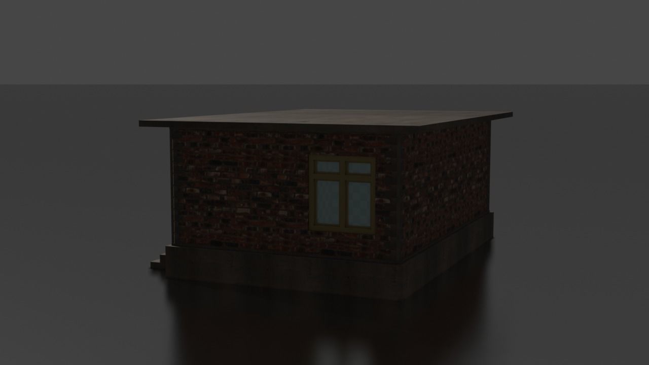 city house low-poly Low-poly 3D model_5