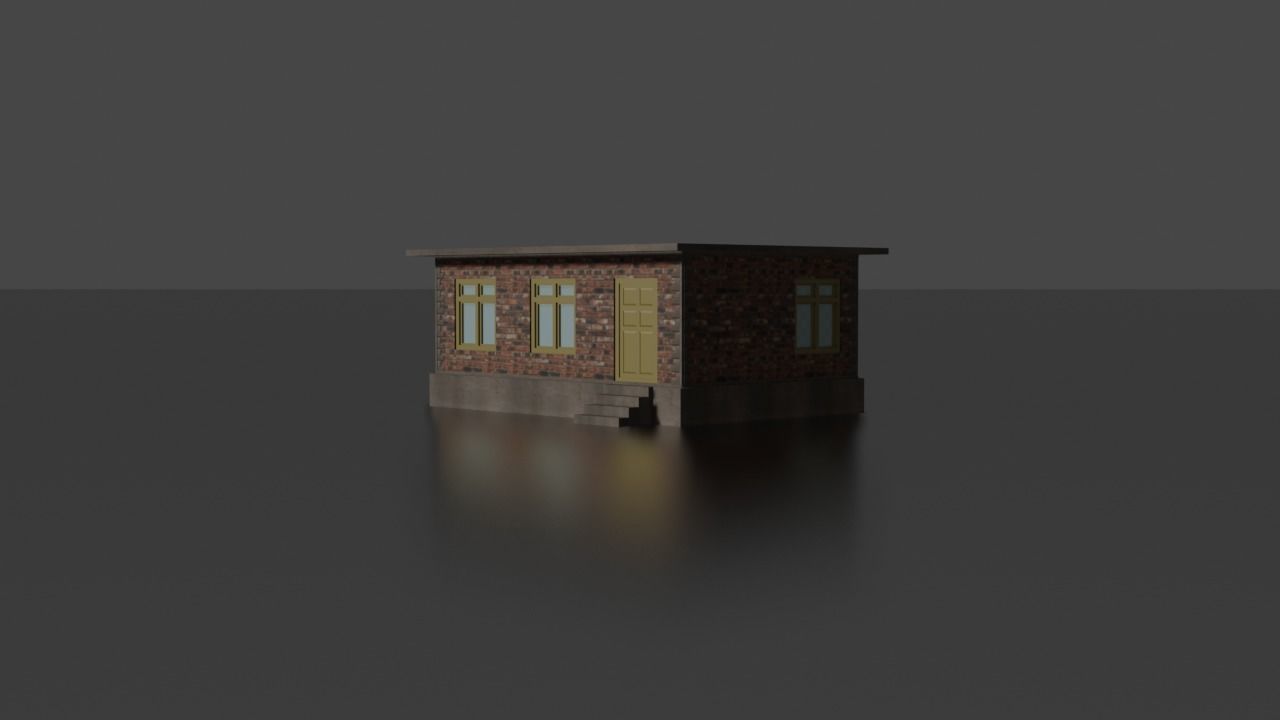 city house low-poly Low-poly 3D model_13