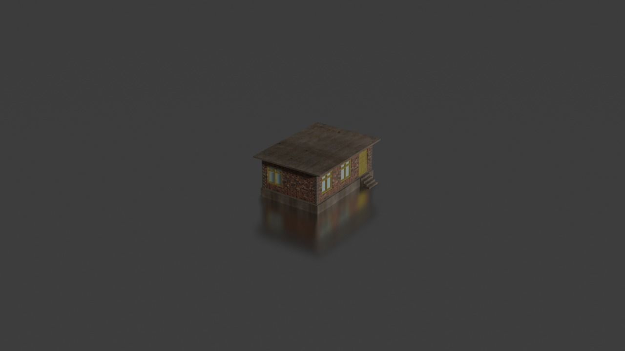 city house low-poly Low-poly 3D model_17