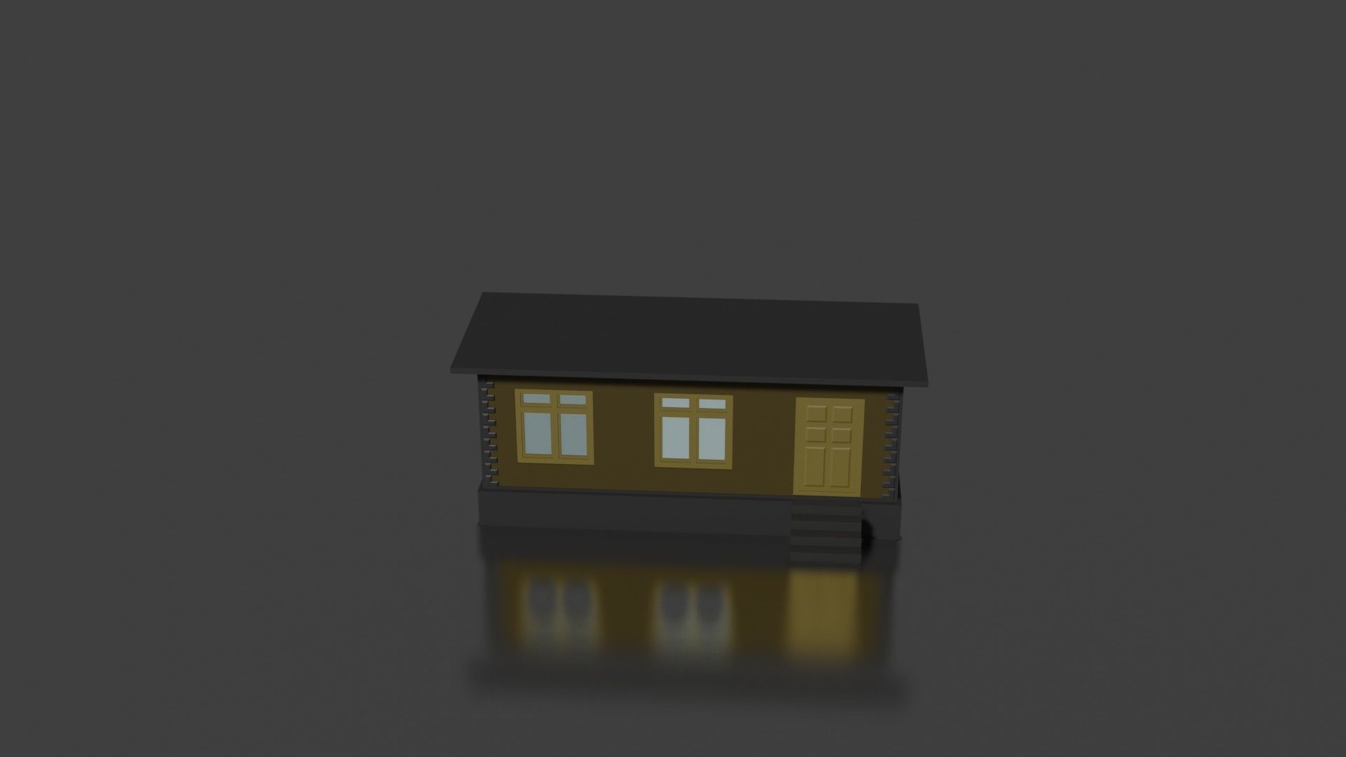 city house low-poly Low-poly 3D model_15