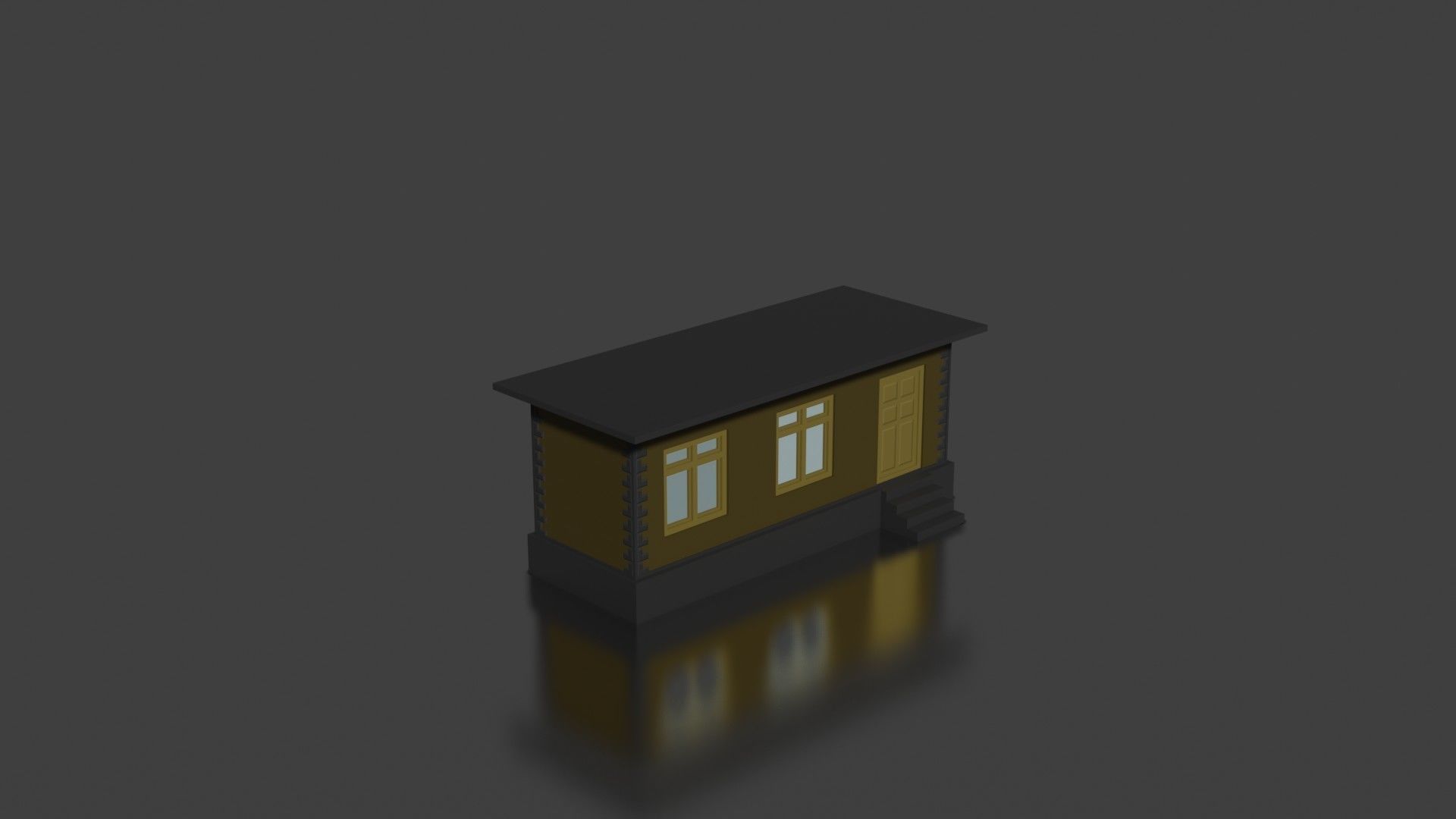 city house low-poly Low-poly 3D model_14
