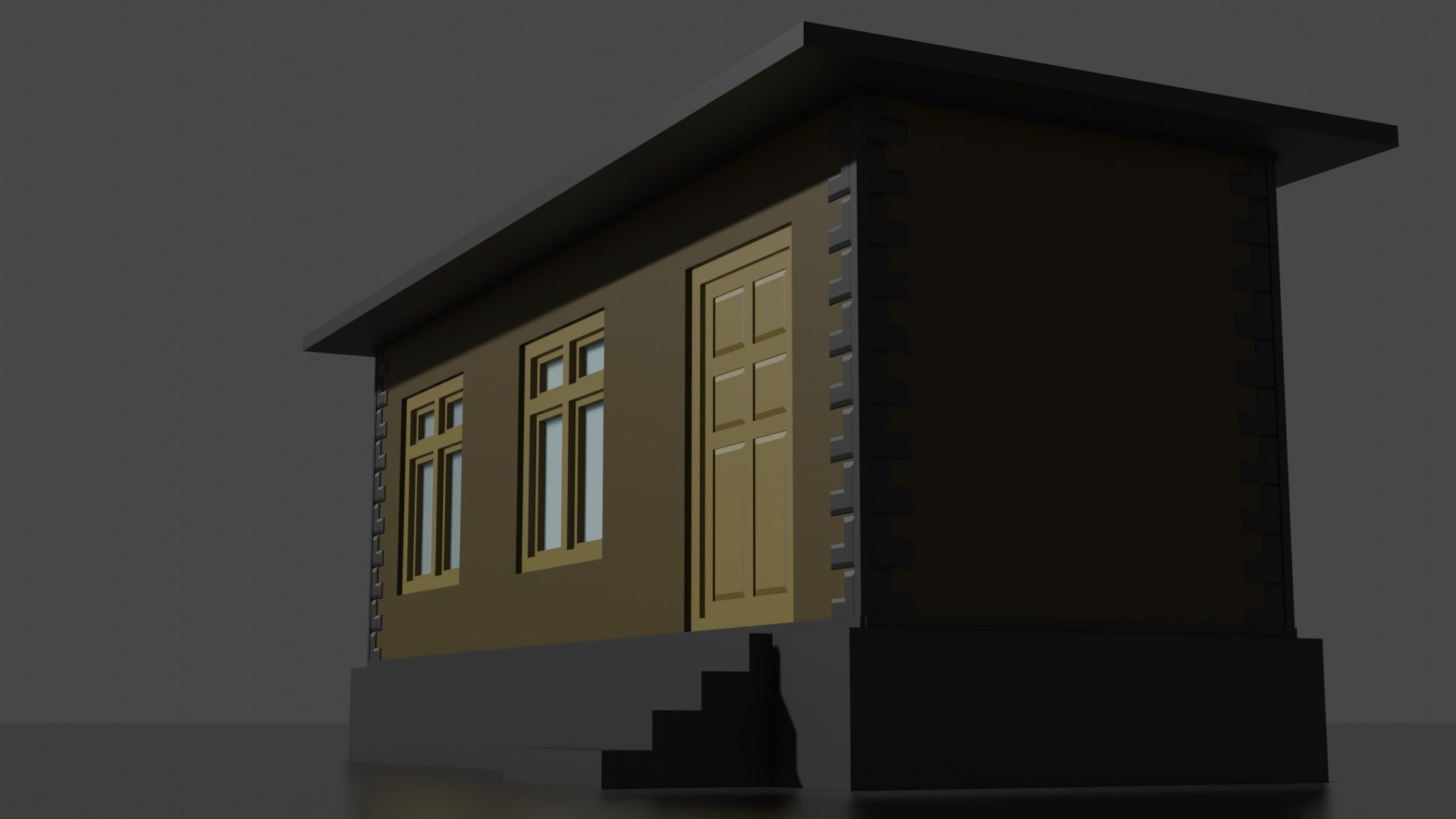 city house low-poly Low-poly 3D model_13