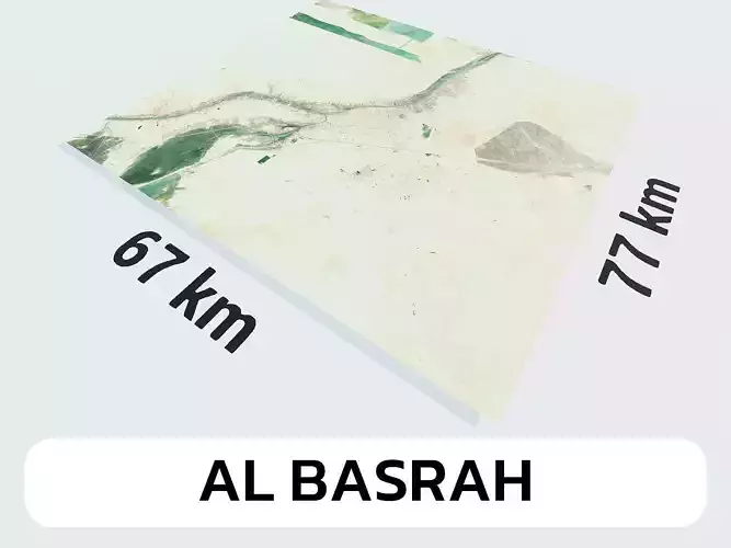 Al Basrah Iraq City Landscape 3D Model
