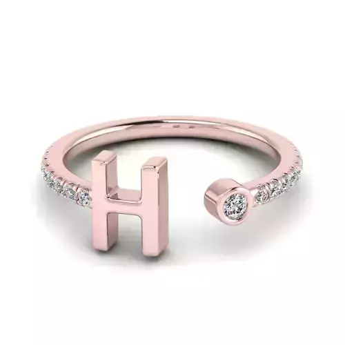Jewelry alphabet Ring H