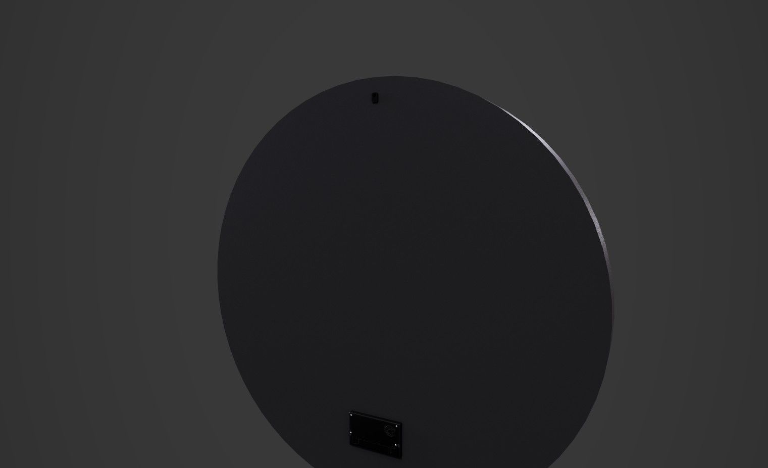 Clock on wall Low-poly 3D model_4