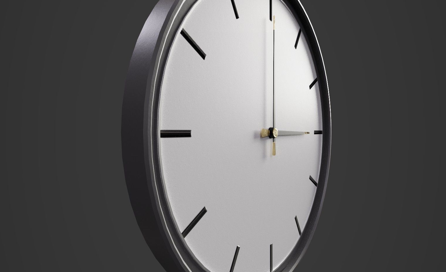 Clock on wall Low-poly 3D model_5