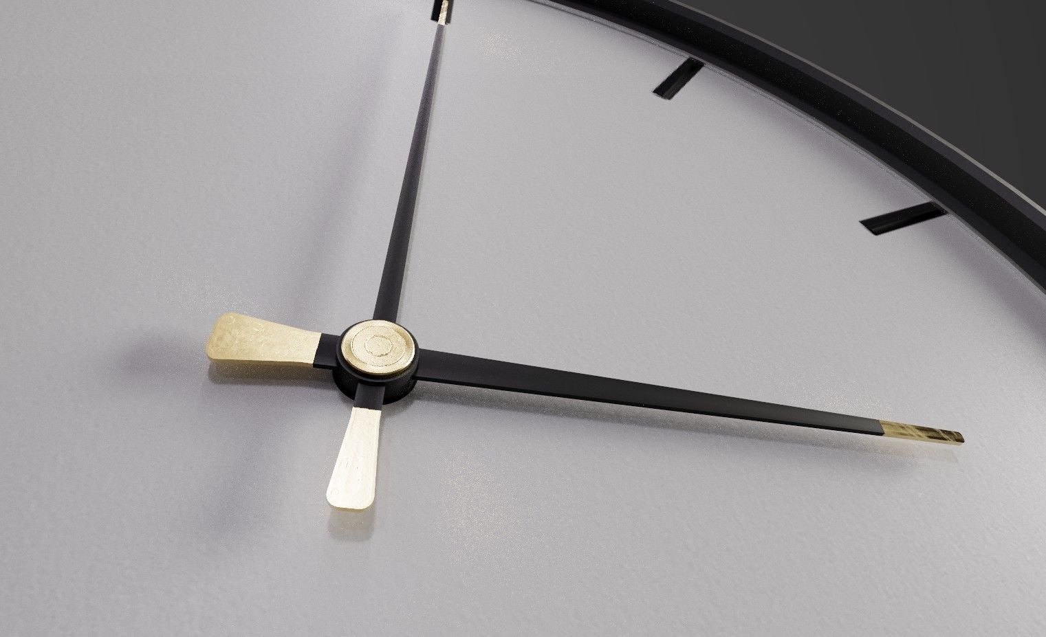 Clock on wall Low-poly 3D model_6