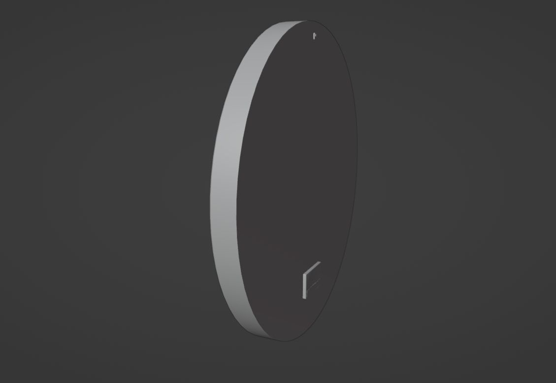 Clock on wall Low-poly 3D model_9