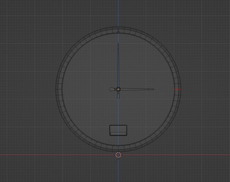 Clock on wall Low-poly 3D model_14