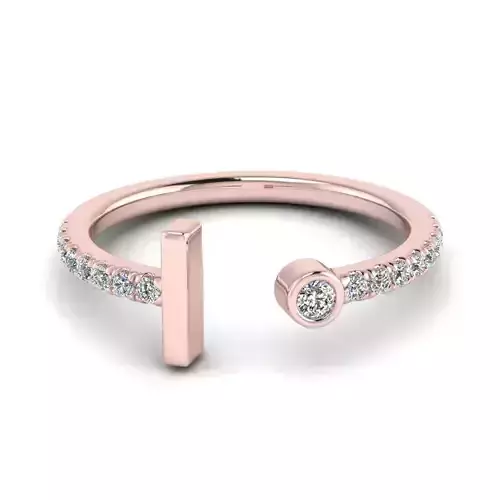 Jewelry alphabet Ring I 3D print model