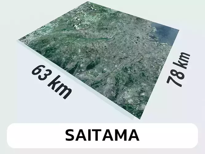 Saitama Japan City Landscape 3D Model