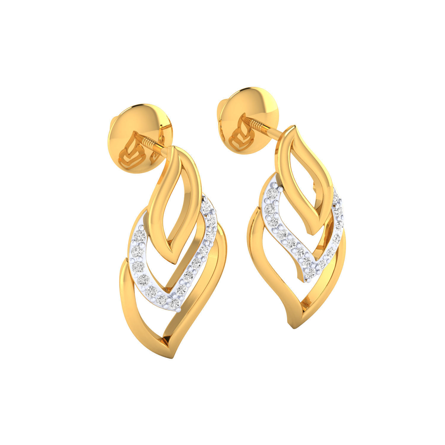 Women Earrings STL JCD OBJ FBX Renders Details 3D print model_12