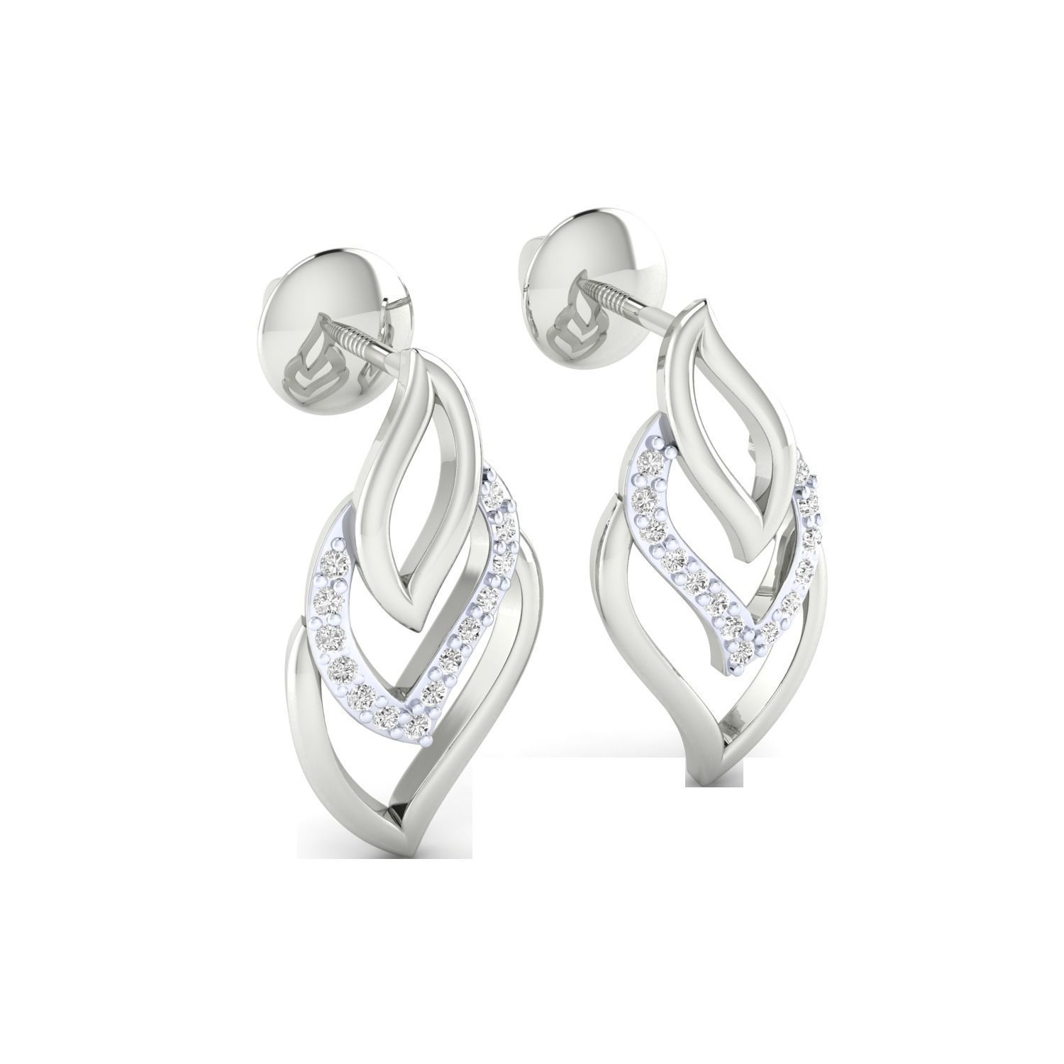 Women Earrings STL JCD OBJ FBX Renders Details 3D print model_7