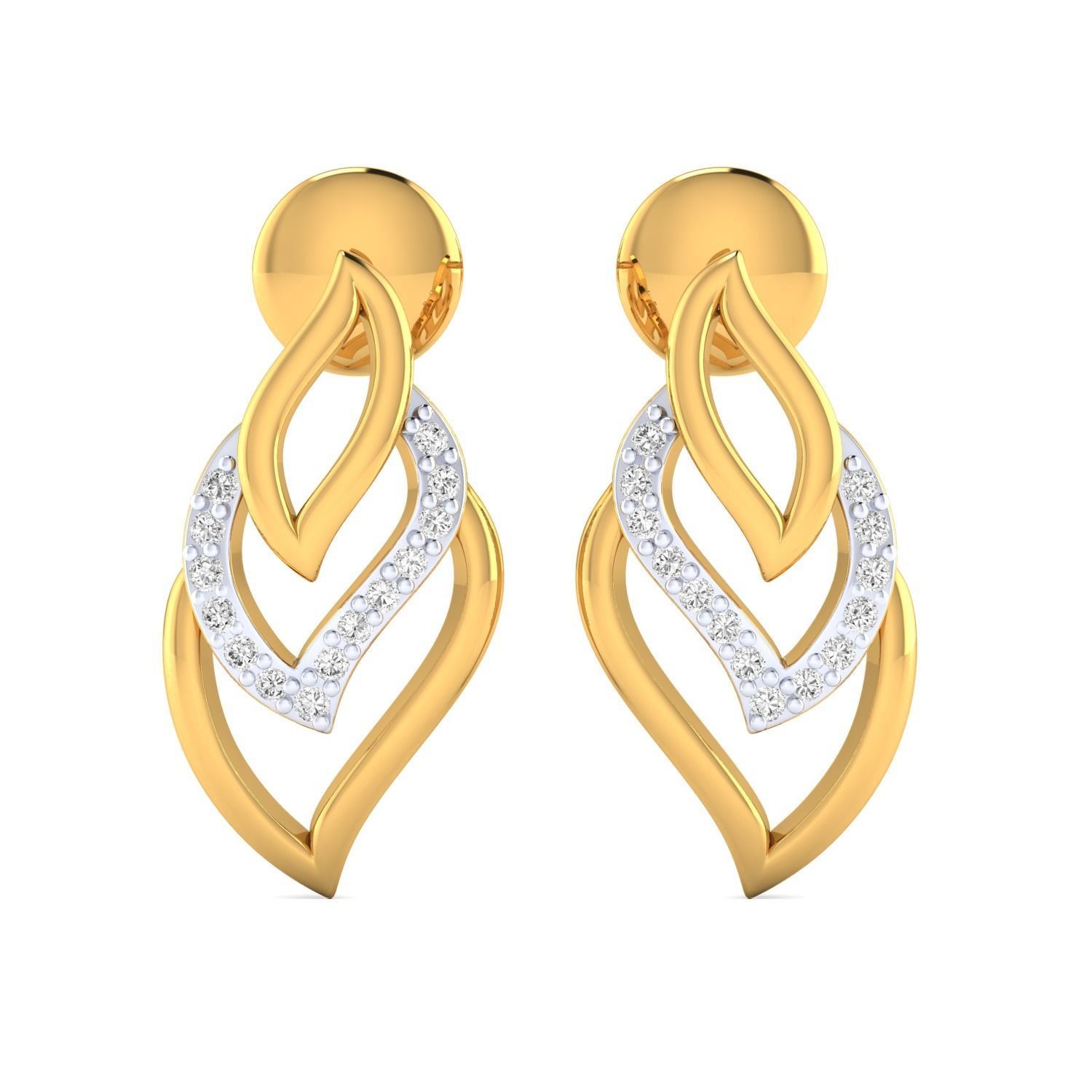 Women Earrings STL JCD OBJ FBX Renders Details 3D print model_17