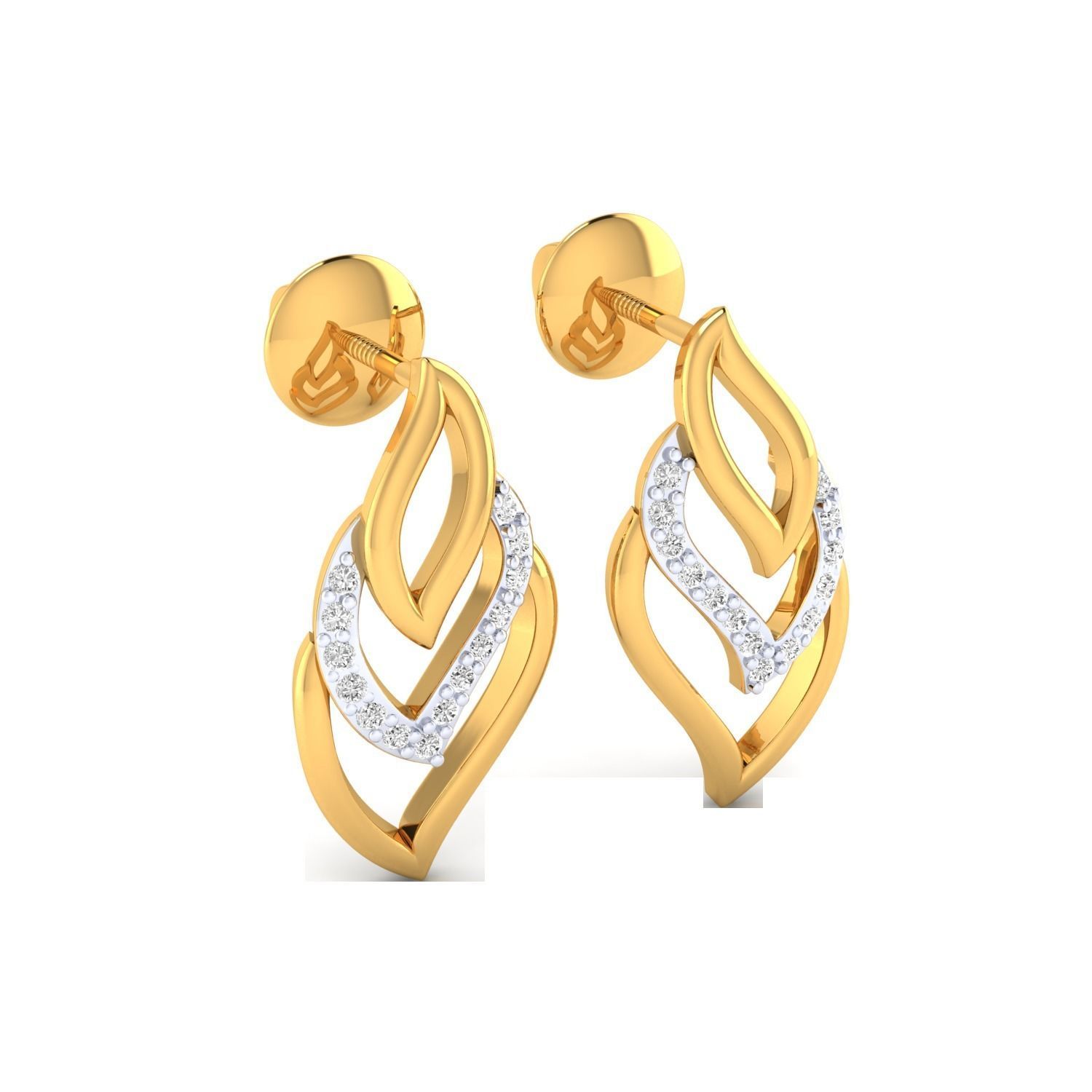 Women Earrings STL JCD OBJ FBX Renders Details 3D print model_13