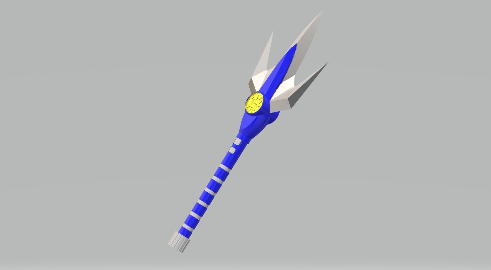 Blue Ranger Tricera Lance MMPR 3D print model_1