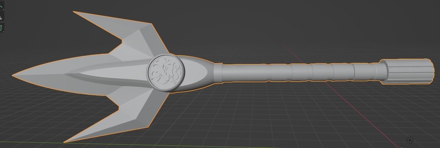 Blue Ranger Tricera Lance MMPR 3D print model_5