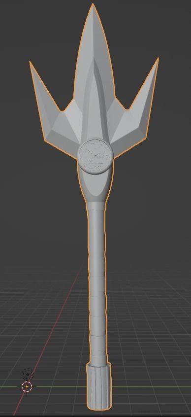 Blue Ranger Tricera Lance MMPR 3D print model_6