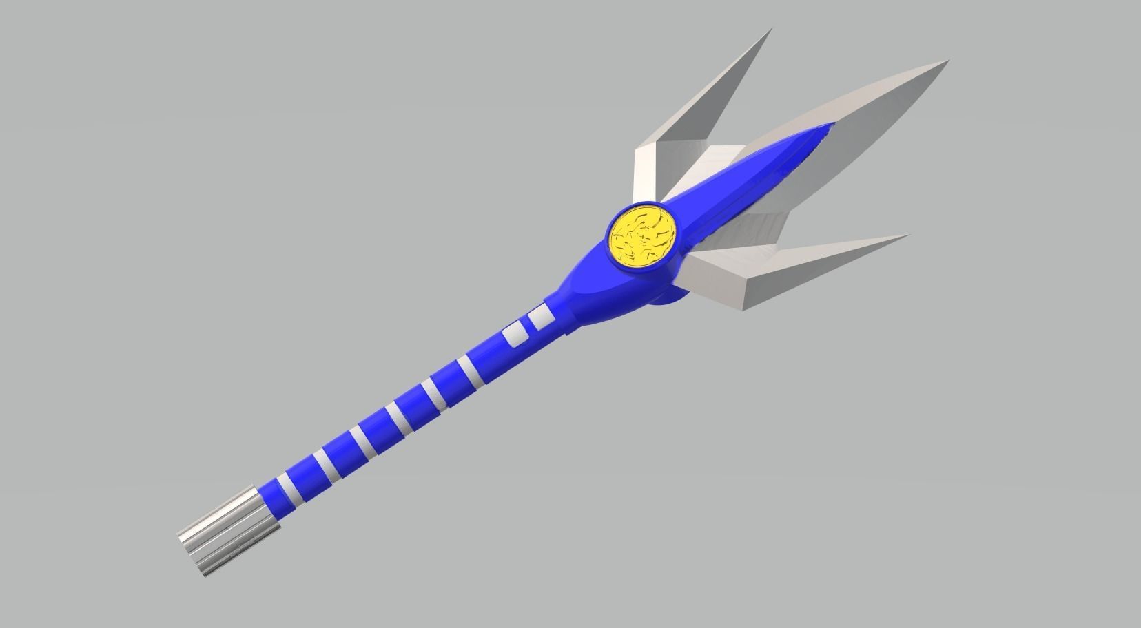 Blue Ranger Tricera Lance MMPR 3D print model_2