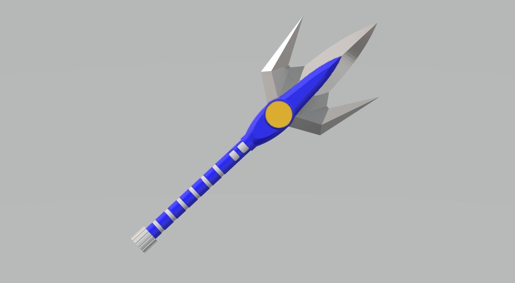 Blue Ranger Tricera Lance MMPR 3D print model_3