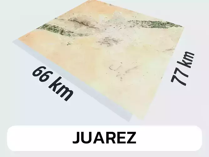 Juarez Mexico City Landscape 3D Model