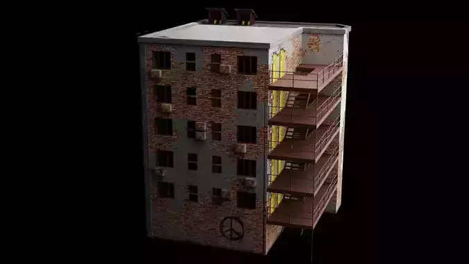 Cyberpunk Building Free 3D model