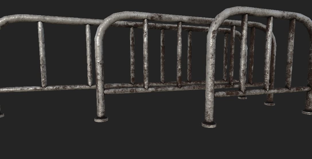 Subway Rails 4K PBR GameReady Low-poly 3D model_3