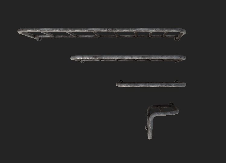 Subway Rails 4K PBR GameReady Low-poly 3D model_5