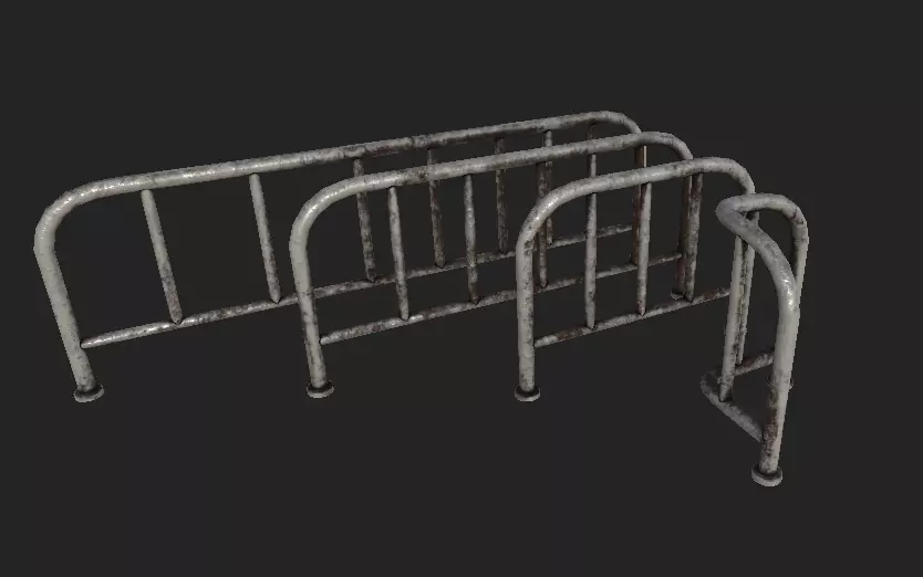 Subway Rails 4K PBR GameReady Low-poly 3D model_0