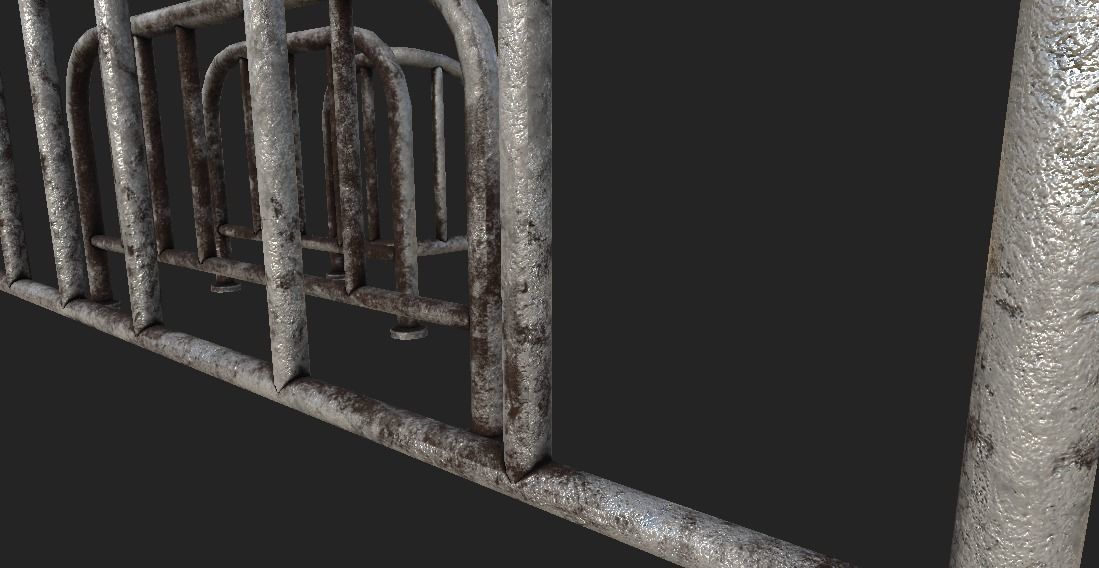 Subway Rails 4K PBR GameReady Low-poly 3D model_2