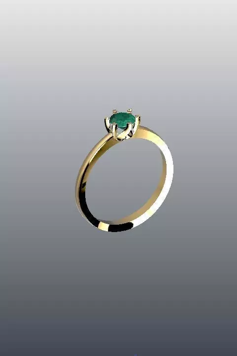 Ring Solitair 3D print model_0