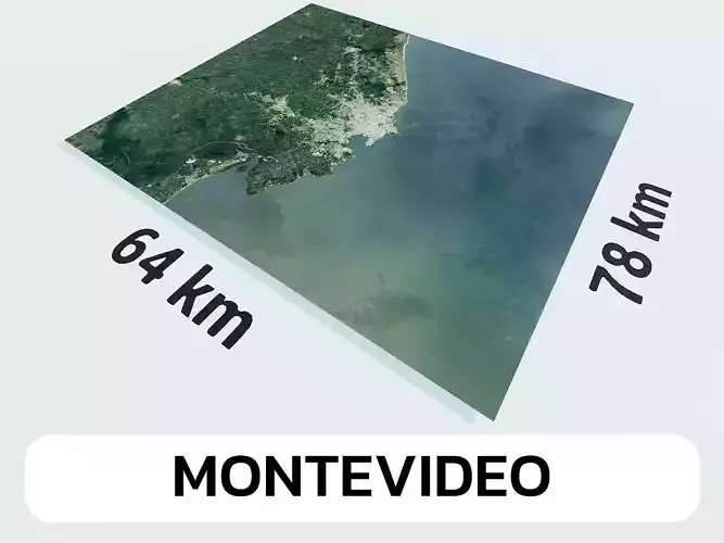 Montevideo Uruguay City Landscape 3D Model