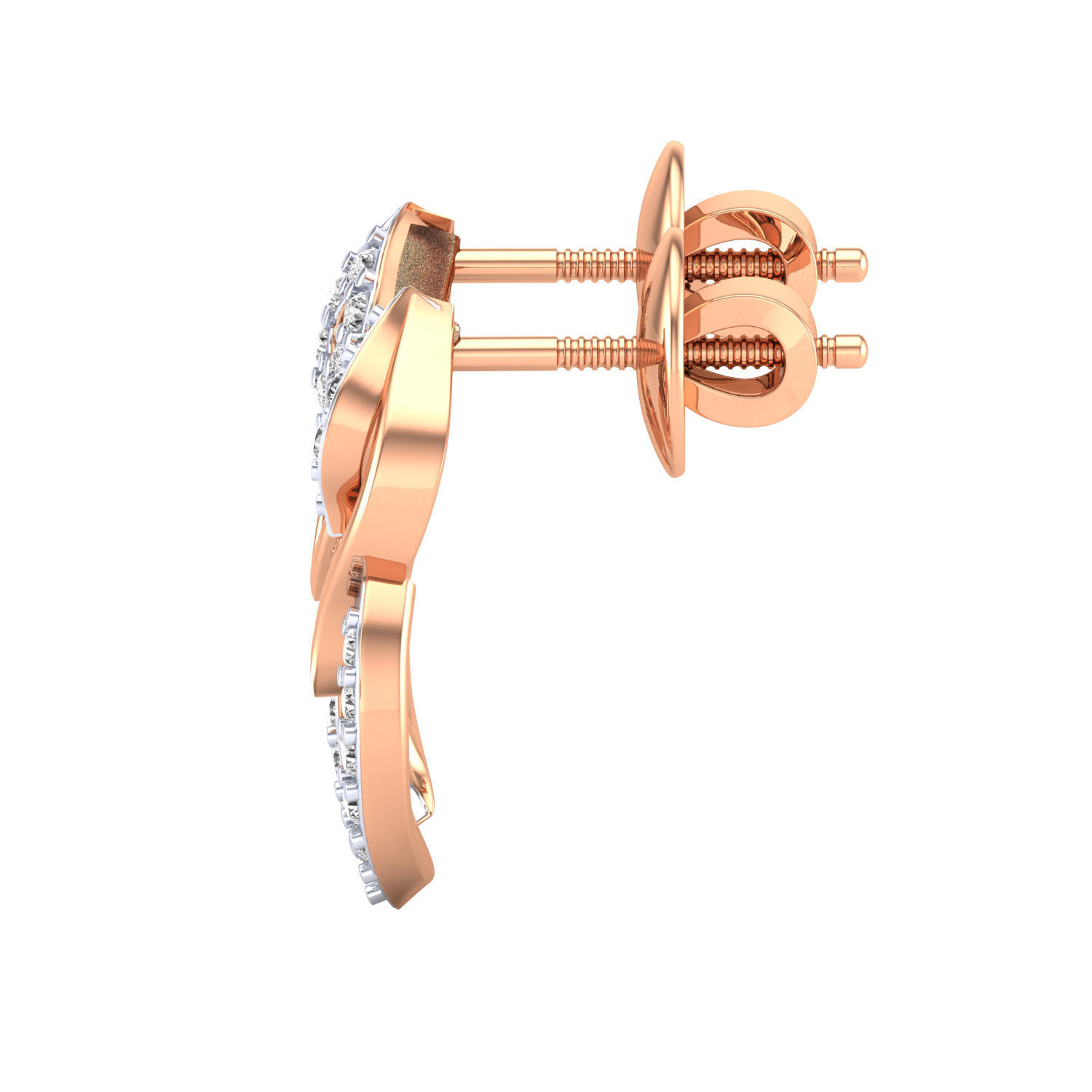 Women Earrings STL JCD OBJ FBX Renders Details 3D print model_7