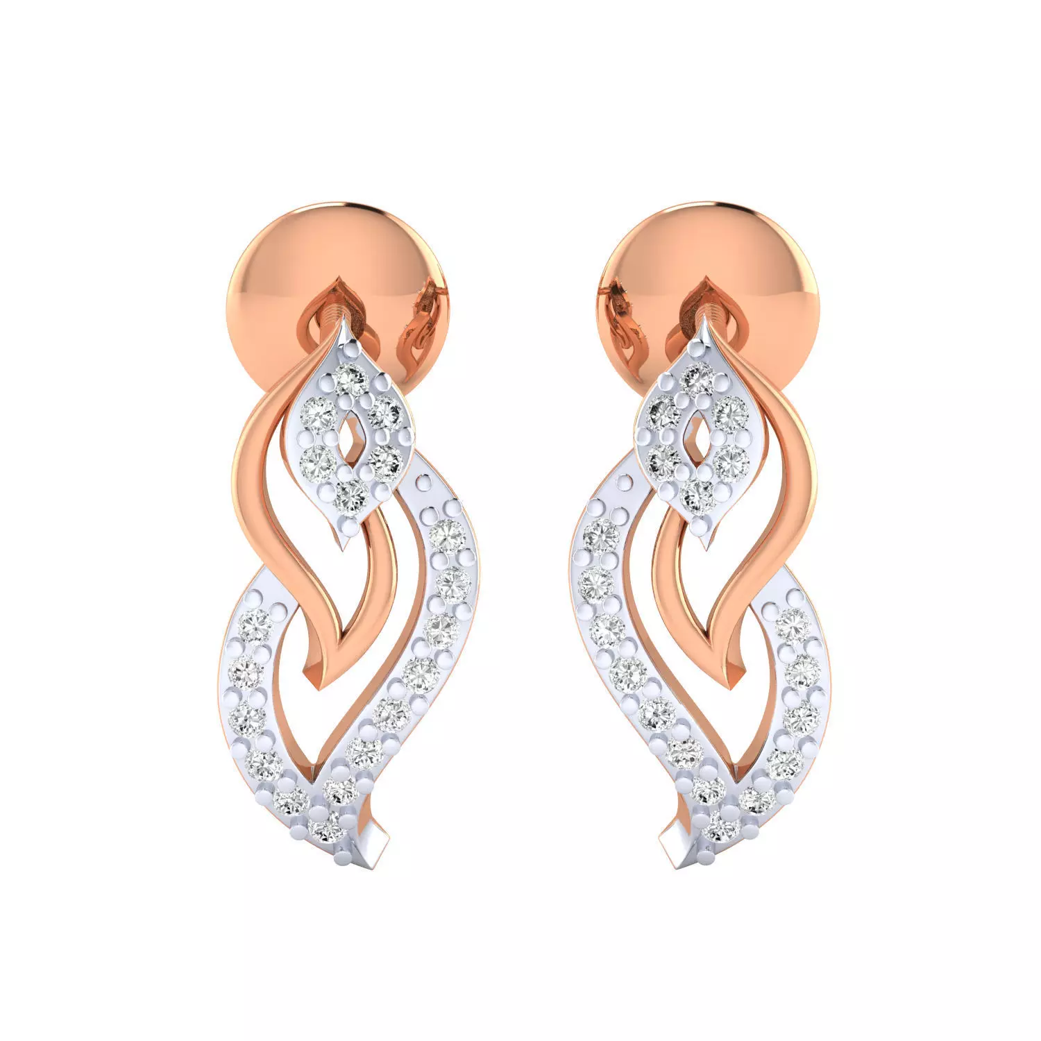 Women Earrings STL JCD OBJ FBX Renders Details 3D print model_0