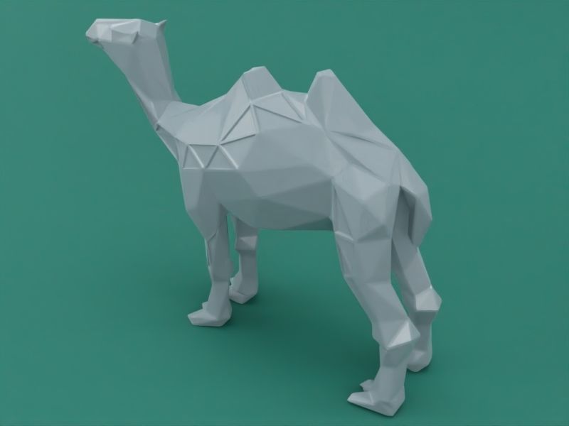 Polygon Camel 3D print model_2