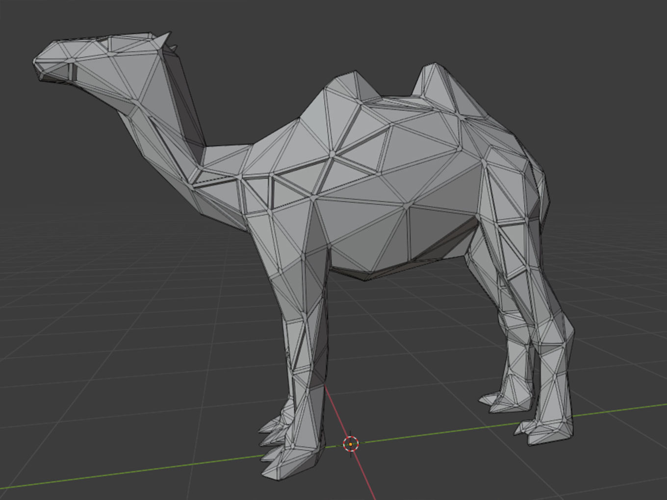 Polygon Camel 3D print model_6