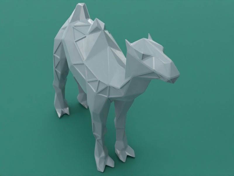 Polygon Camel 3D print model_5