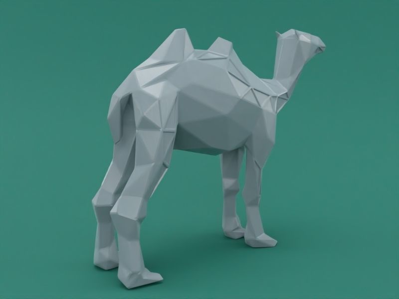 Polygon Camel 3D print model_3