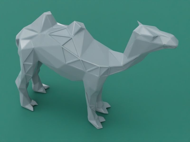 Polygon Camel 3D print model_4