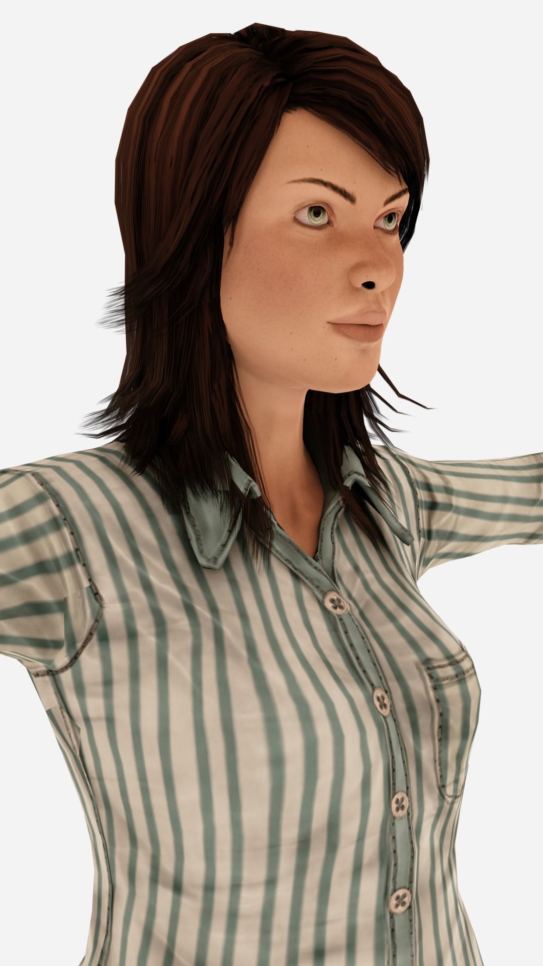 Female Corporate Character Model High Quality 3D model Low-poly 3D model_4