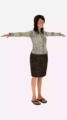 Female Corporate Character Model High Quality 3D model Low-poly 3D model