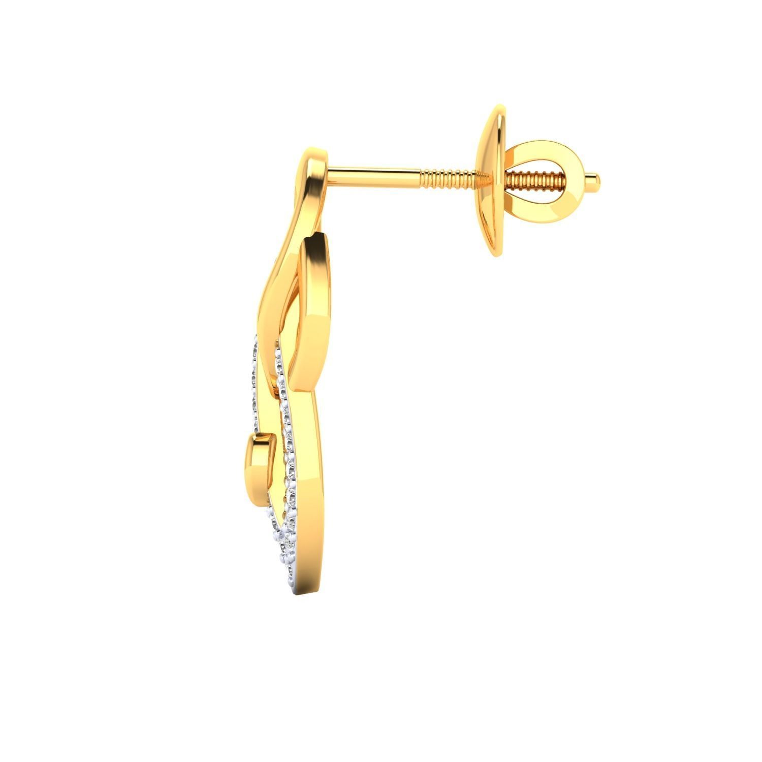 Women Earrings STL JCD OBJ FBX Renders Details 3D print model_16